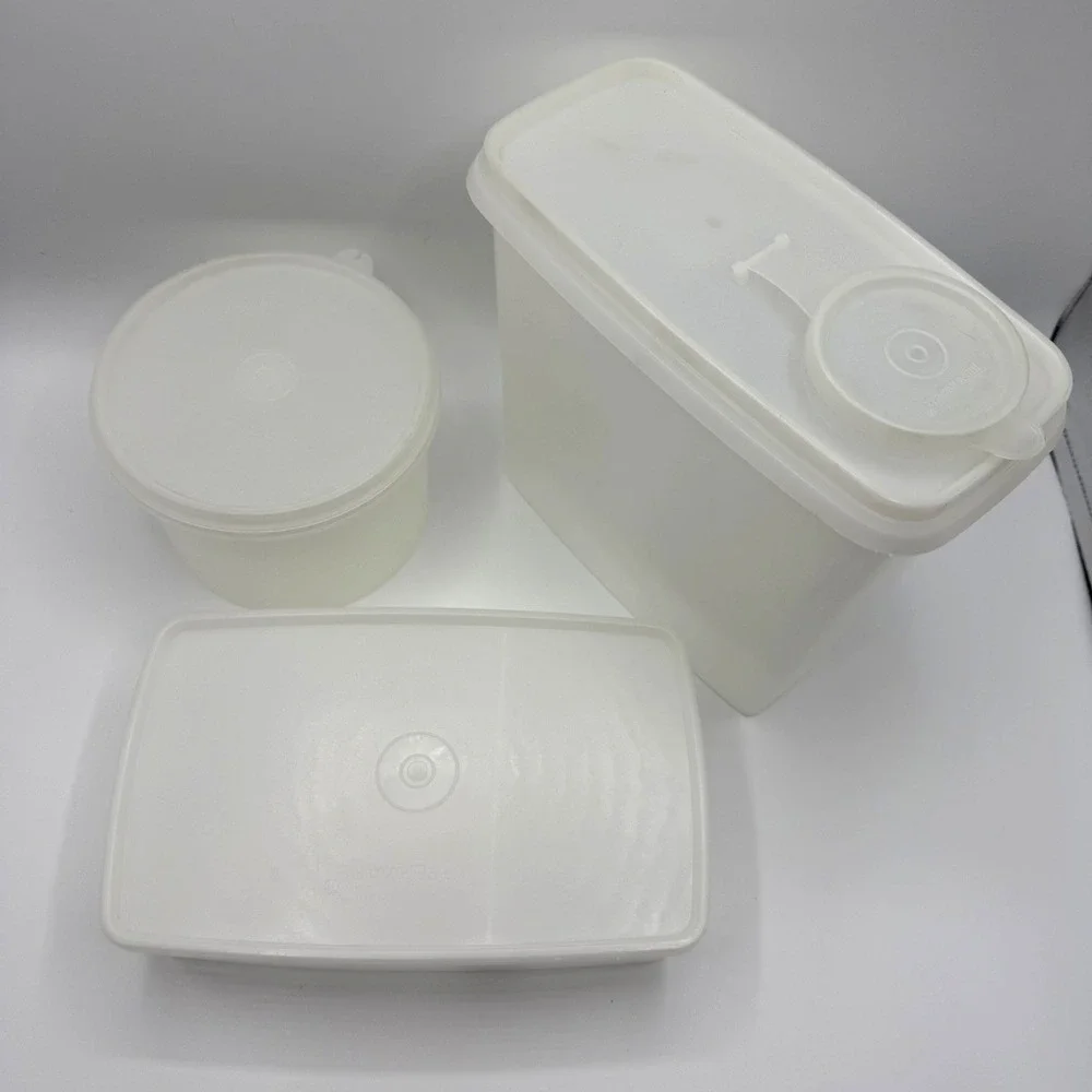Vintage Tupperware‎ Food Storage Container Clear 263 469 713 Pantry Cereal Lot